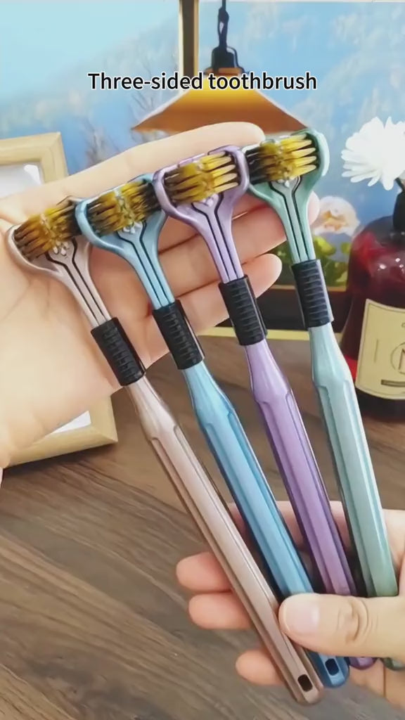 3 SIded Tooth Brush Pack of 4